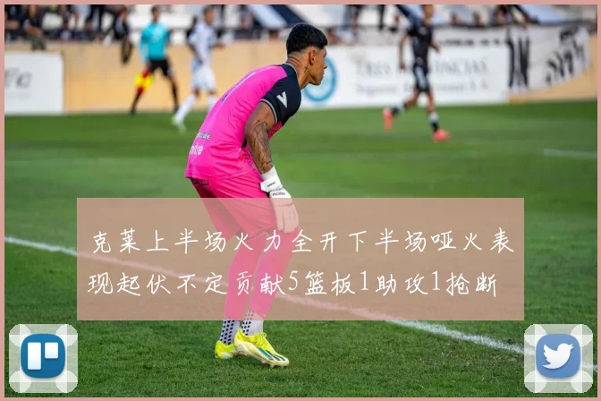 克莱上半场火力全开下半场哑火表现起伏不定贡献5篮板1助攻1抢断
